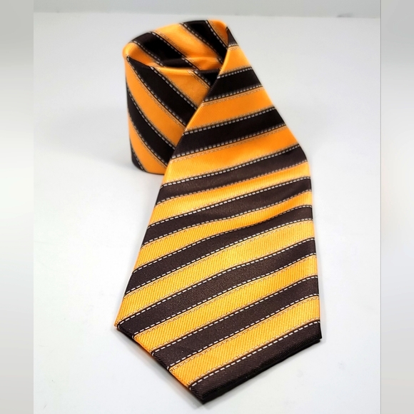 Hermes Other - 👔👔👔Hermes Original Fili Regimental Stripe Silk Tie - 100% Pure Silk